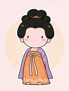 Q版古风唐代小仕女