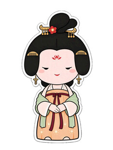 Q版可爱唐代仕女