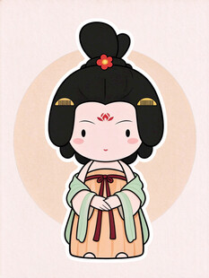 Q版萌趣唐代仕女