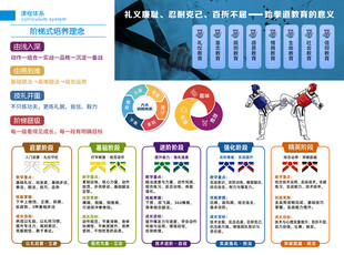 跆拳道武术三折页 