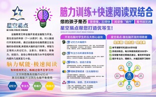 脑力训练快速阅读宣传海报