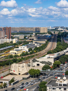 城市高空俯瞰街景