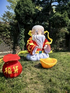 户外寿星花灯景观