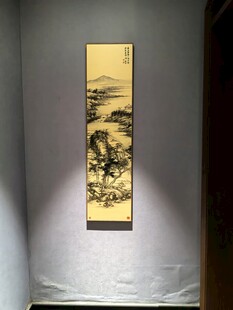 中式竖幅山水挂画