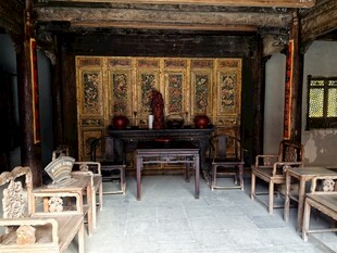 古宅中式厅堂内景