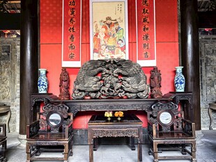 中式古宅中堂陈设