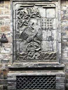 古建石窗仙鹤浮雕