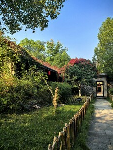 乡村夏日庭院小径