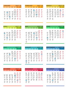 彩色分类信息列表模板