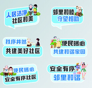社区文明宣传手举牌
