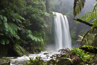 山林瀑布自然美景