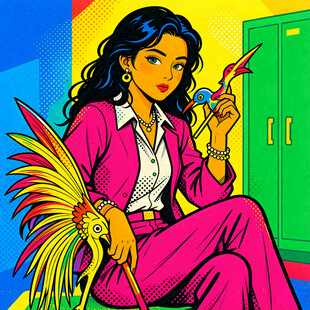 摩登女郎插画