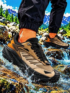 户外徒步插画