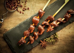特色烤鸡胗串风味小吃