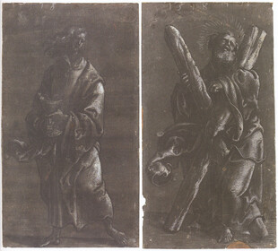 古典人物双联版画