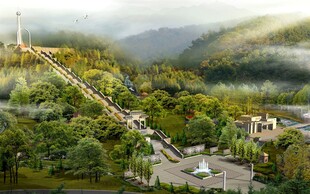 山地景区步道景观效果图