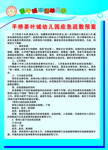 幼儿园应急疏散预案