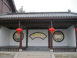 中式古建长廊景观