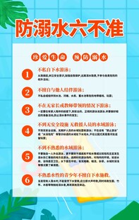 防溺水六不准宣传海报