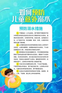 儿童防溺水科普宣传海报
