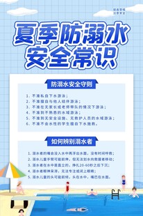 夏季防溺水安全常识海报