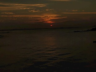 海上日落黄昏美景 红海湾