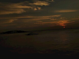 海上黄昏日落美景 红海湾