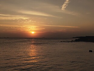 海面日落美景 红海湾