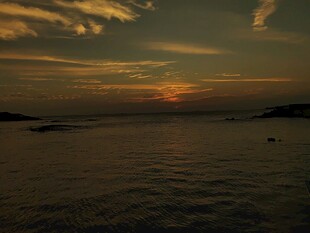 海面黄昏日落美景 红海湾