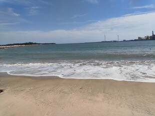 晴朗海滨沙滩风光 汕尾红海湾