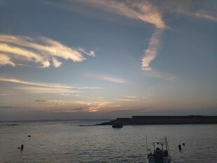 海边黄昏日落美景 汕尾红海湾