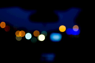 夜景虚化彩色光斑