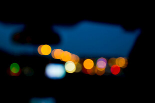 夜景虚化彩色光斑