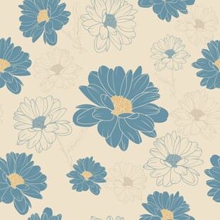 花朵四方连续图案