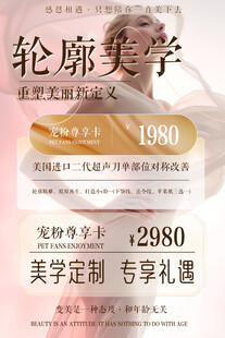 轮廓美学医美促销海报