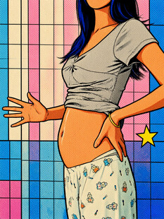 孕妇插画