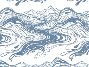 山水波浪背景