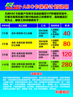 ABC卡保养计划说明