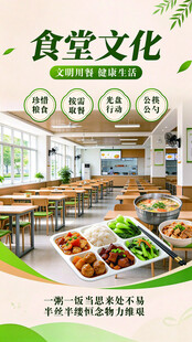 食堂文化宣传海报
