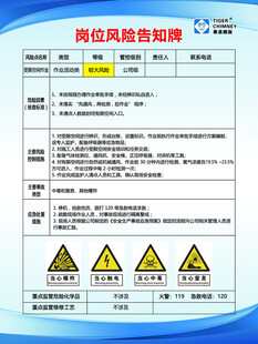 岗位风险告知牌