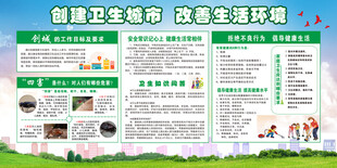 创家卫生城市社区宣传公益展板