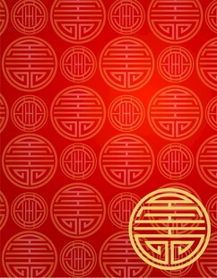 中式花纹矢量素材