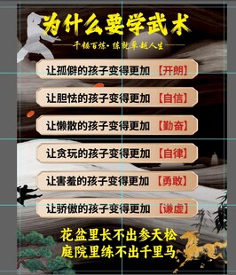 学武术的好处宣传海报