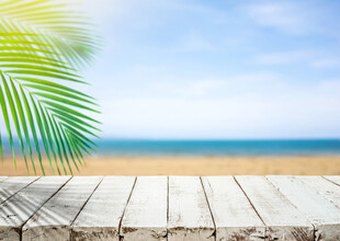 清新夏日海边风光