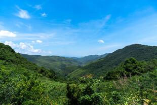 青山绿野晴空风光