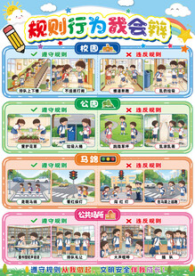 规则行为我会辨科普展板