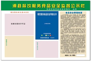 食品安全监督公示栏