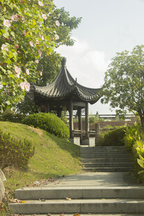 中式园林古亭小景
