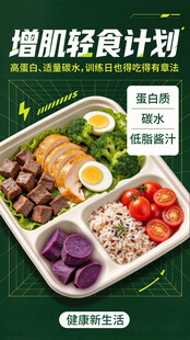 增肌轻食计划宣传海报