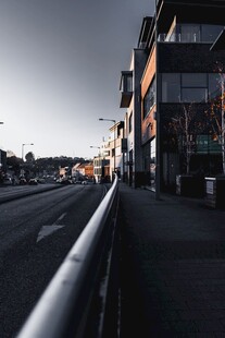 暮色城市街道街景